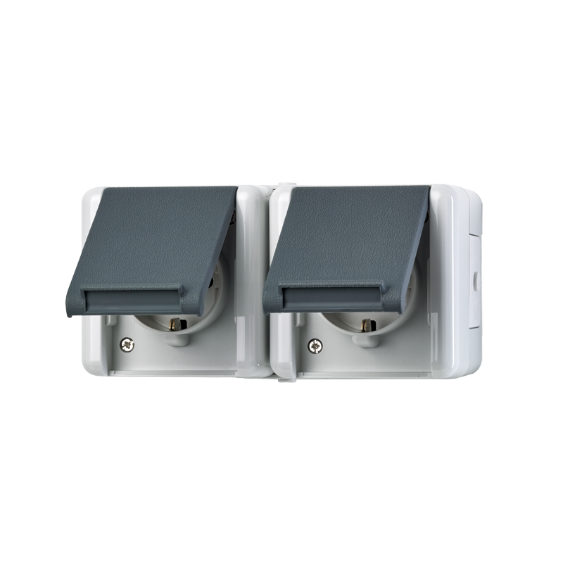 Изображение 8220WTS  2-gang SCHUKO® socket 16 A / 250 V ~ - завод JUNG