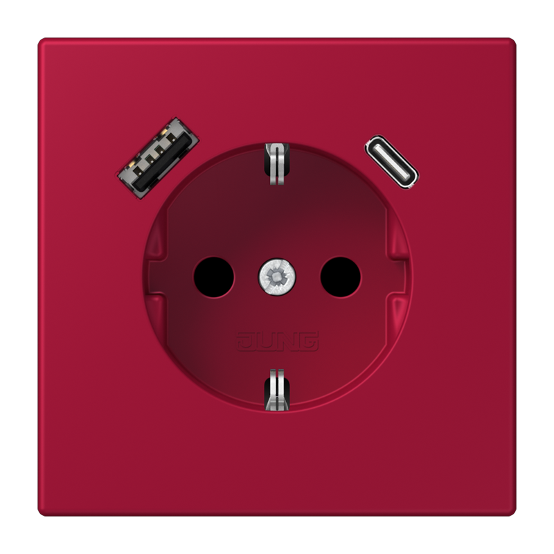 Изображение LC1520-15CA229  SCHUKO® socket with USB charger - завод JUNG