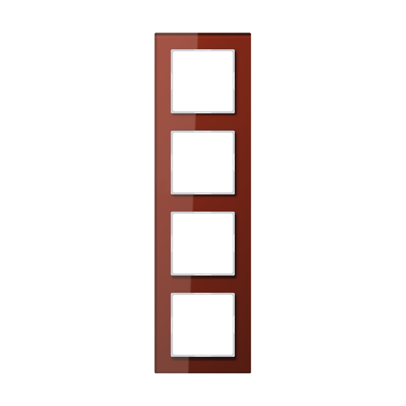 Изображение AC584GLRT  Рамка 4-кратная из стекла - A creation (красный) - завод JUNG