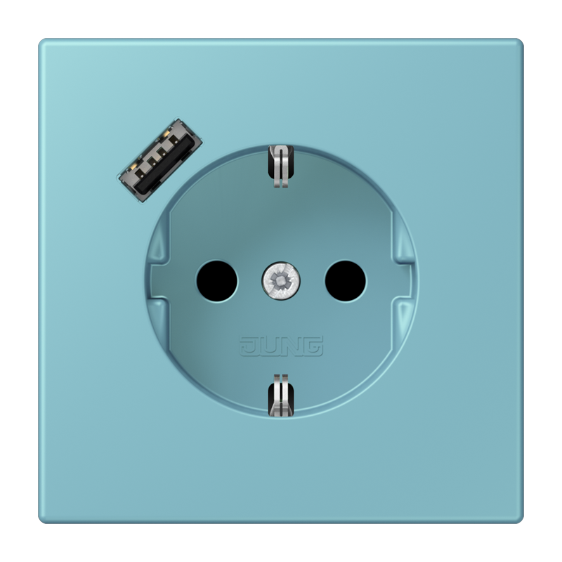 Изображение LC1520-18A213  SCHUKO® socket with USB charger - завод JUNG