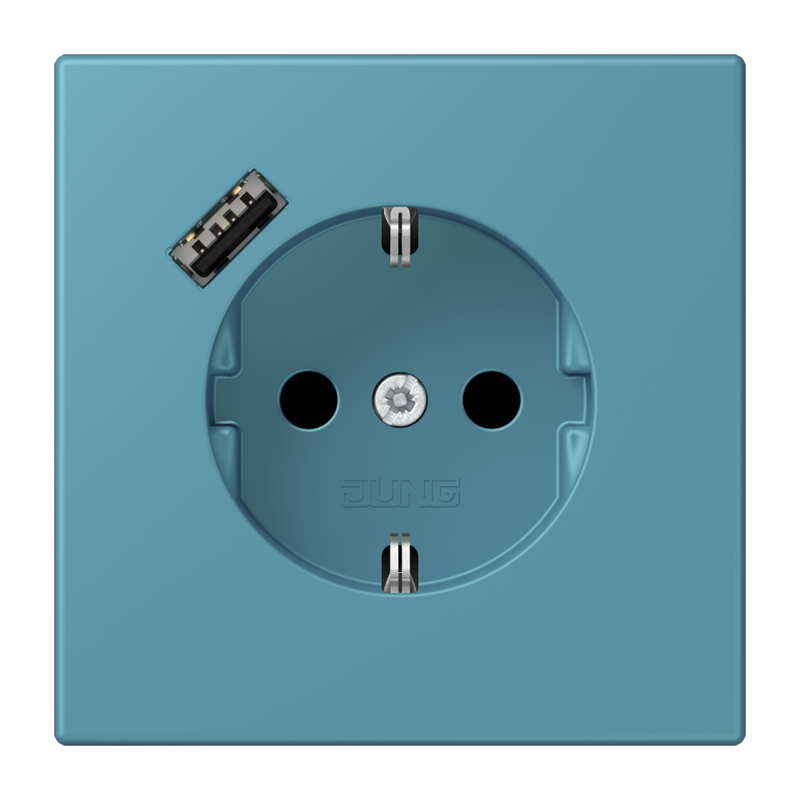 Изображение LC1520-18A212  SCHUKO® socket with USB charger - завод JUNG