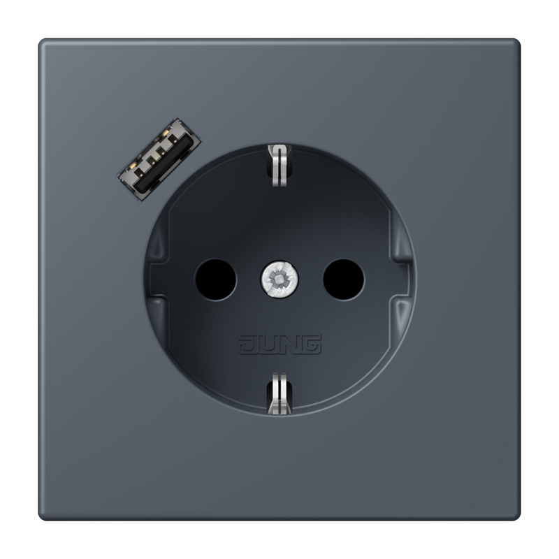 Изображение LC1520-18A262  SCHUKO® socket with USB charger - завод JUNG