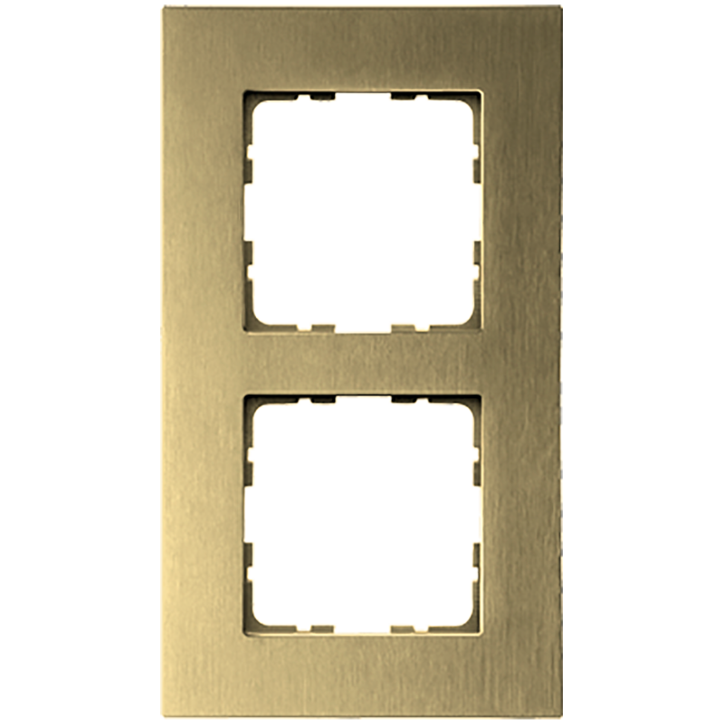 Изображение G1002AG Рамка 2-кратная из алюминия - G-Metal (шампань) - завод JASMART