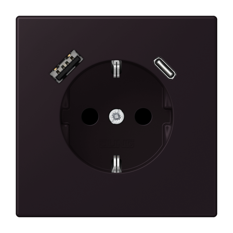Изображение LC1520-15CA248  SCHUKO® socket with USB charger - завод JUNG