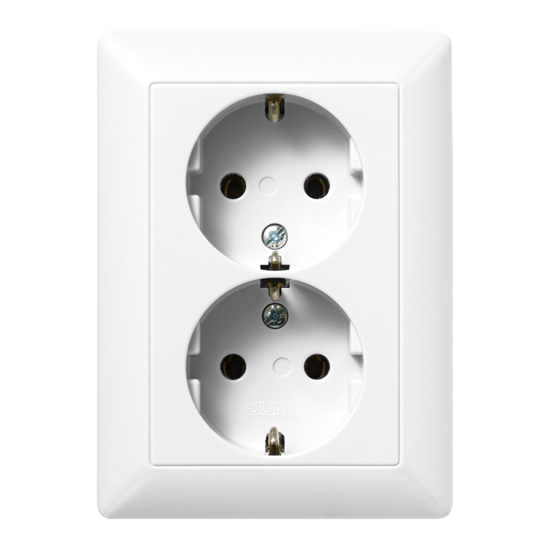 Изображение AS5022UWW  SCHUKO®-розетка 2-ная 16 A / 250 B ~ - завод JUNG