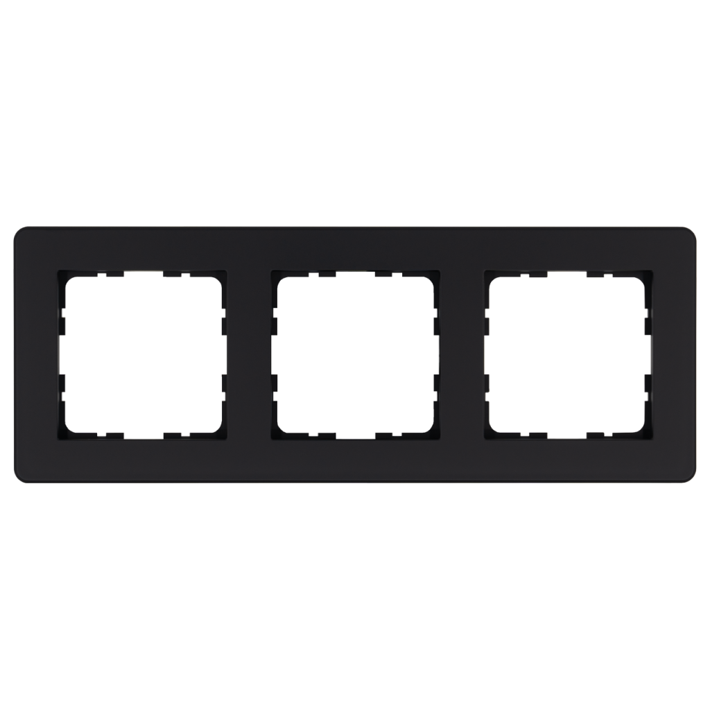 Изображение G1103PB Рамка 3-кратная - G-Flex (черный матовый - soft touch) - завод JASMART