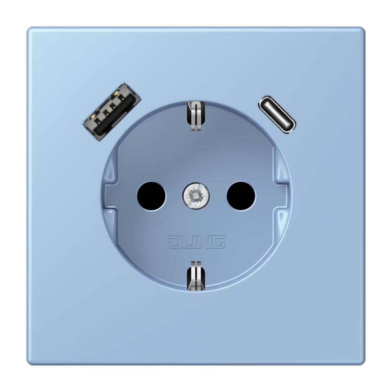Изображение LC1520-15CA207  SCHUKO® socket with USB charger - завод JUNG
