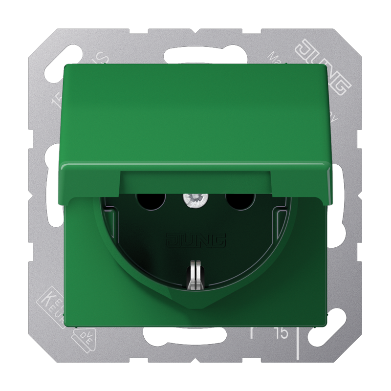 Изображение ABAS1520KLGN  SCHUKO®-розетка 16 A / 250 B ~ - завод JUNG