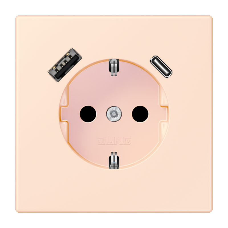 Изображение LC1520-15CA226  SCHUKO® socket with USB charger - завод JUNG