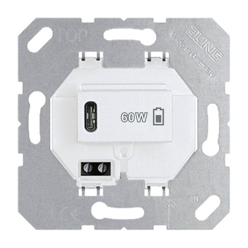 Изображение USBPD60CWW  USB зарядное устройство, Power Delivery - завод JUNG