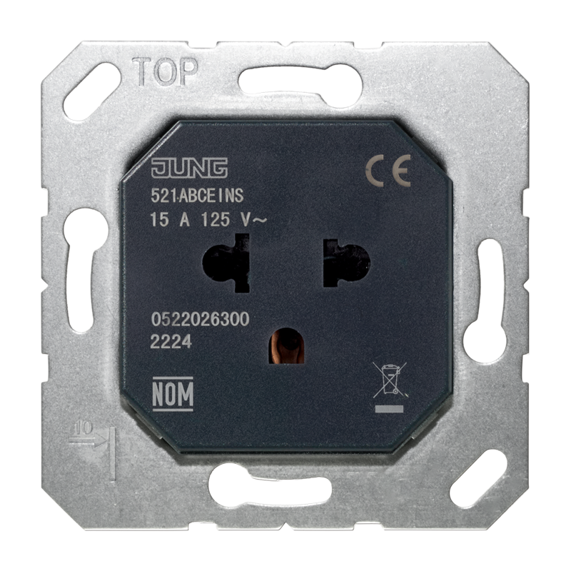 Изображение 521ABCEINS  Socket insert EURO-US - завод JUNG