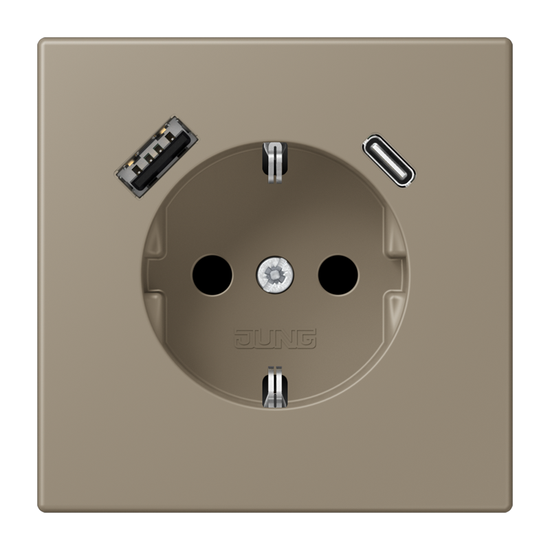 Изображение LC1520-15CA242  SCHUKO® socket with USB charger - завод JUNG
