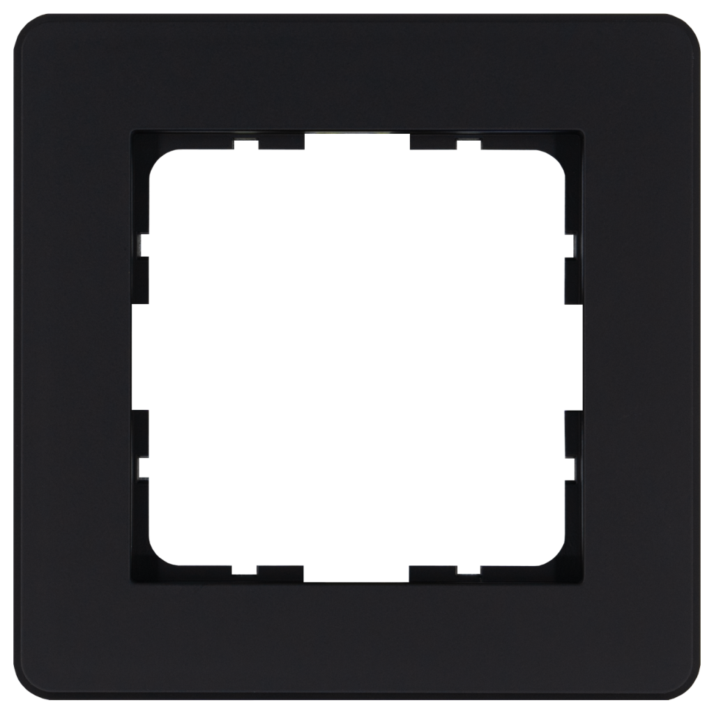 Изображение G1101PB Рамка 1-кратная - G-Flex (черный матовый - soft touch) - завод JASMART