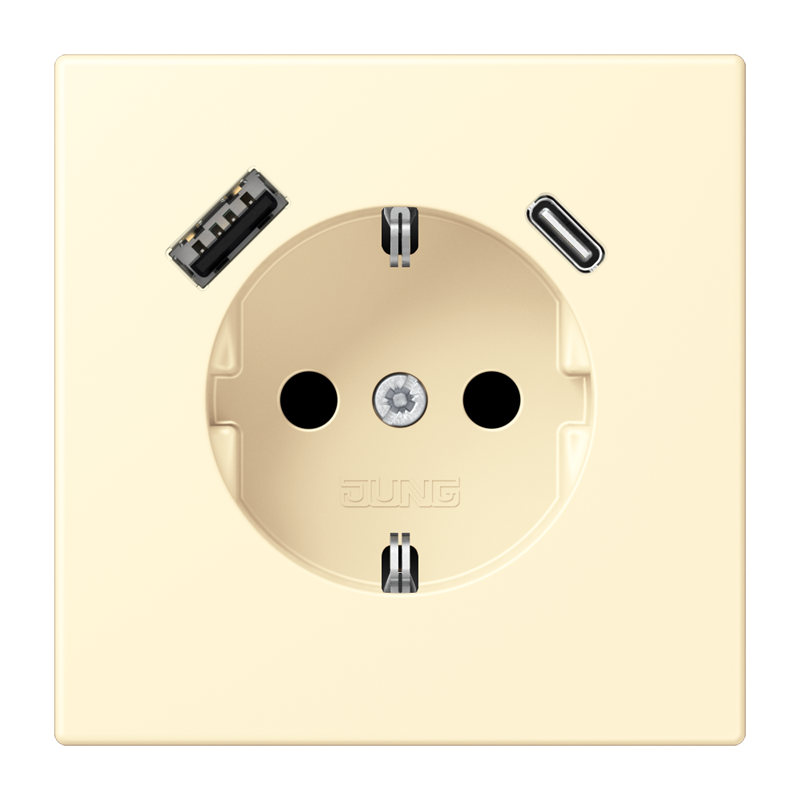 Изображение LC1520-15CA201  SCHUKO® socket with USB charger - завод JUNG