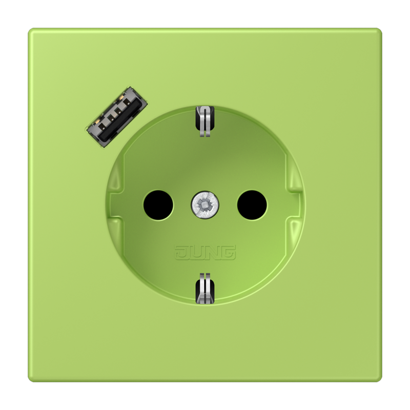 Изображение LC1520-18A221  SCHUKO® socket with USB charger - завод JUNG