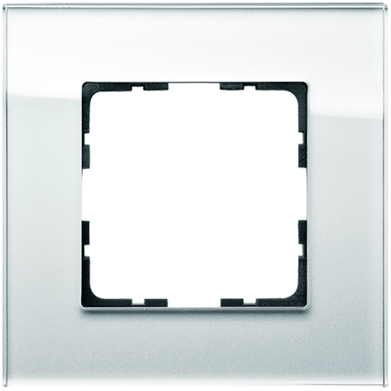 Изображение G1001GW Рамка 1-кратная из стекла - G-Glass (белый) - завод JASMART