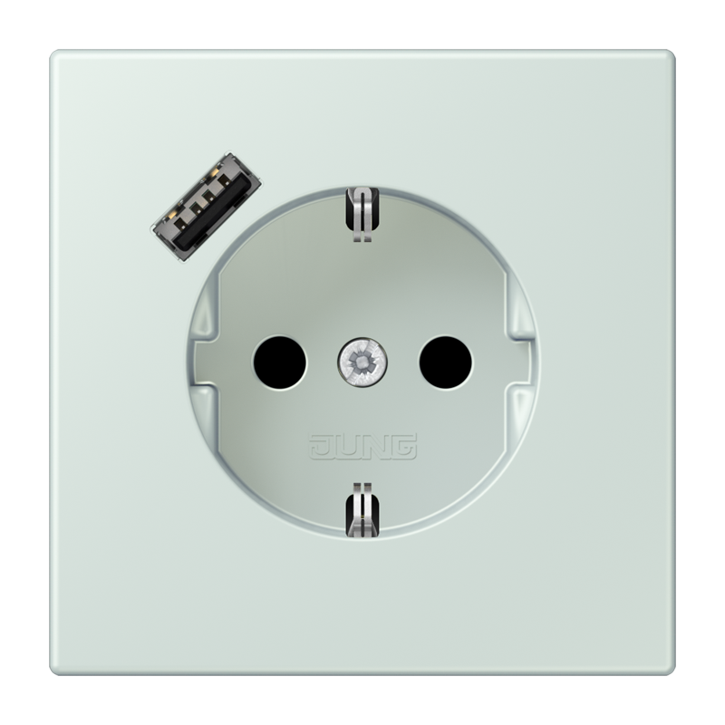 Изображение LC1520-18A215  SCHUKO® socket with USB charger - завод JUNG