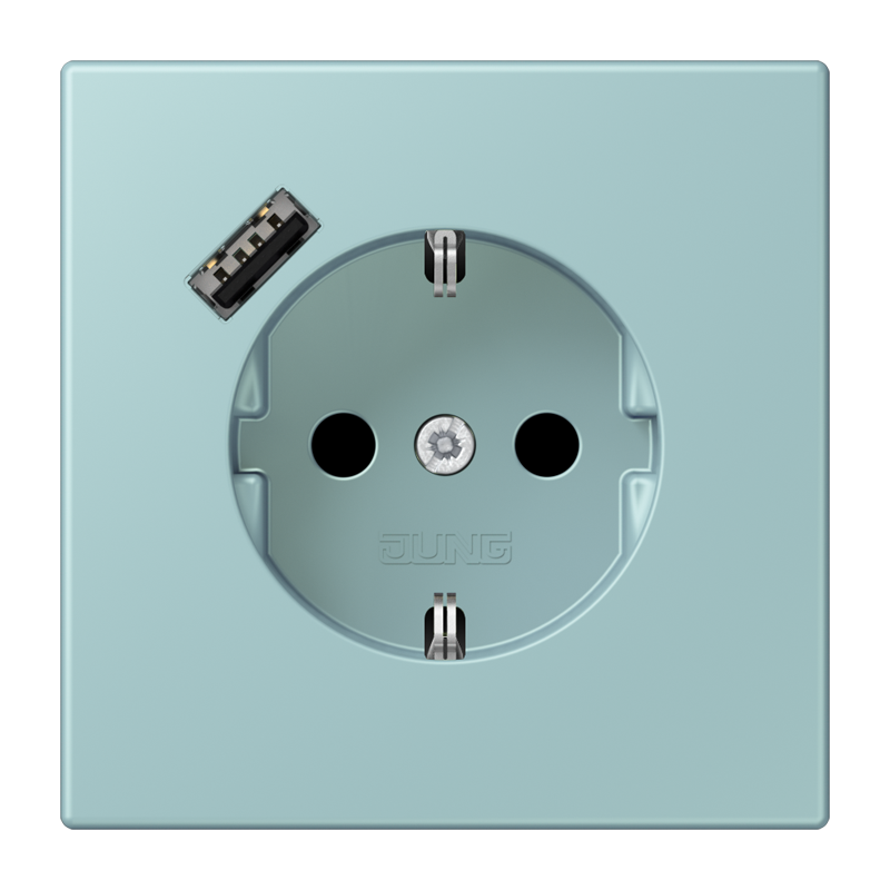 Изображение LC1520-18A214  SCHUKO® socket with USB charger - завод JUNG