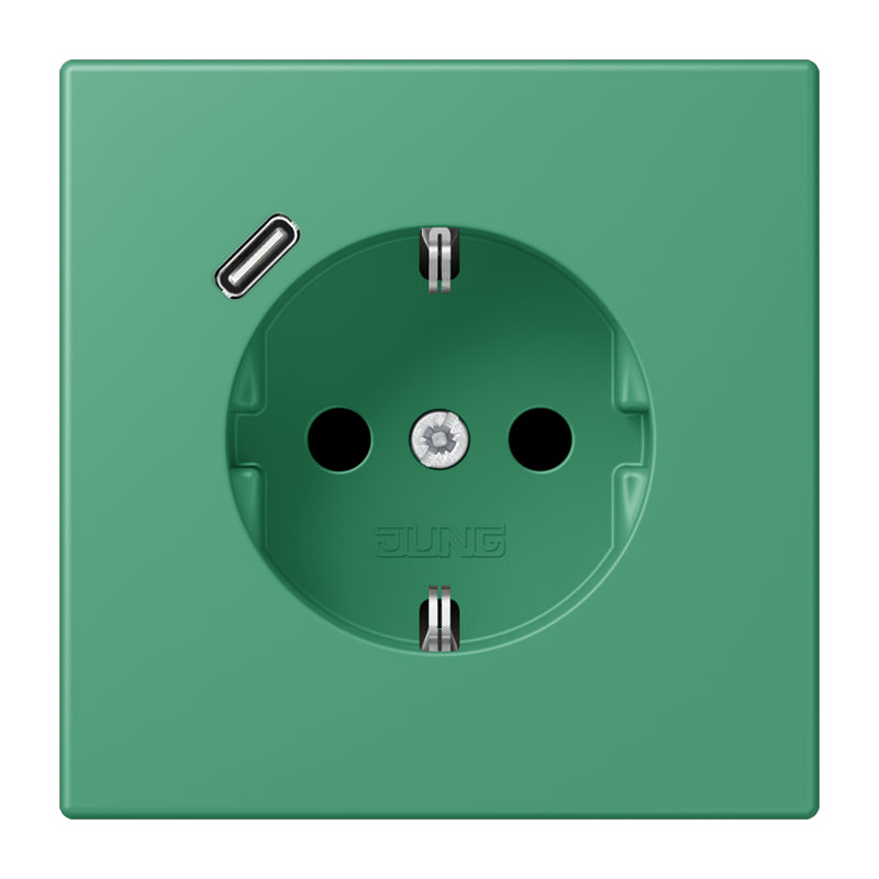 Изображение LC1520-18C250  SCHUKO® socket with USB charger - завод JUNG