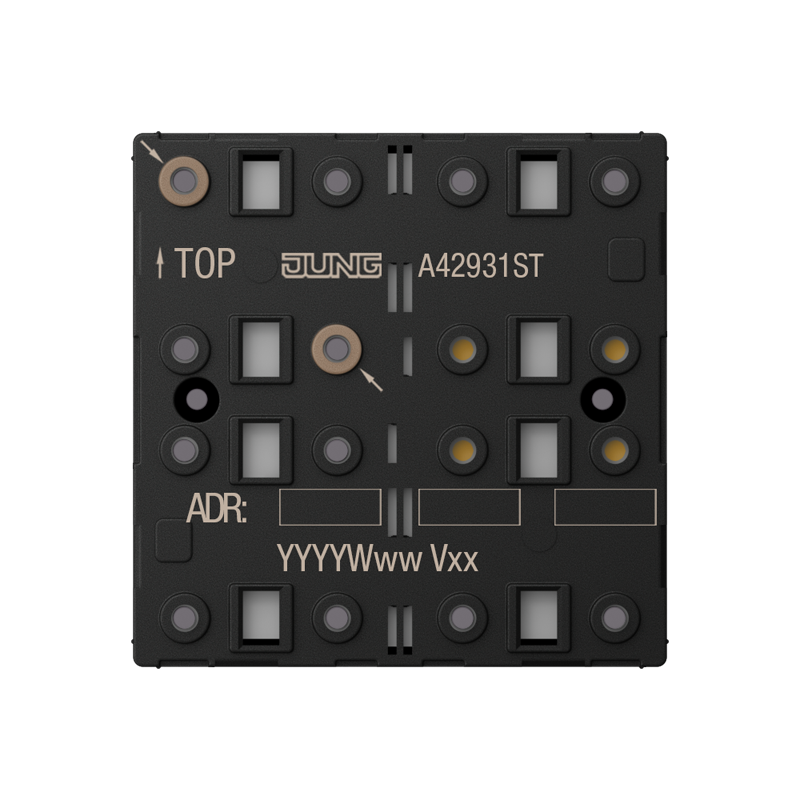 Изображение A42931ST  KNX кнопочный модуль универсальный, 3 группы - завод JUNG
