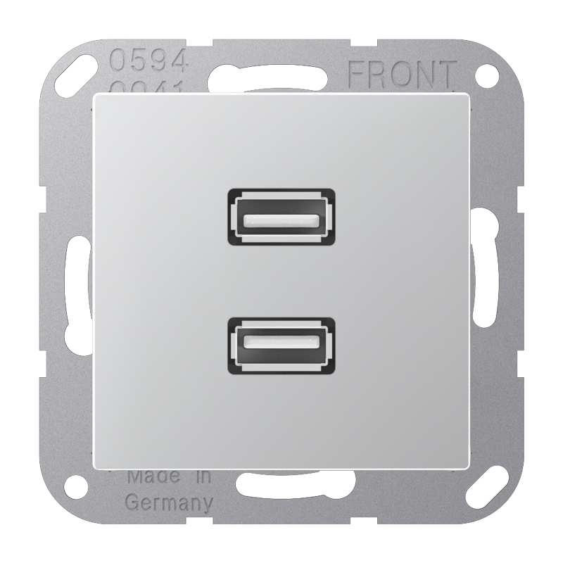 Изображение MAA1153AL  2 x USB 2.0 - завод JUNG