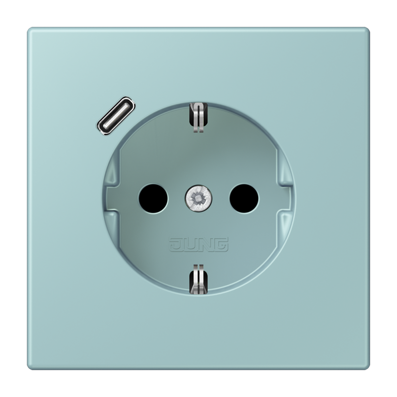 Изображение LC1520-18C214  SCHUKO® socket with USB charger - завод JUNG