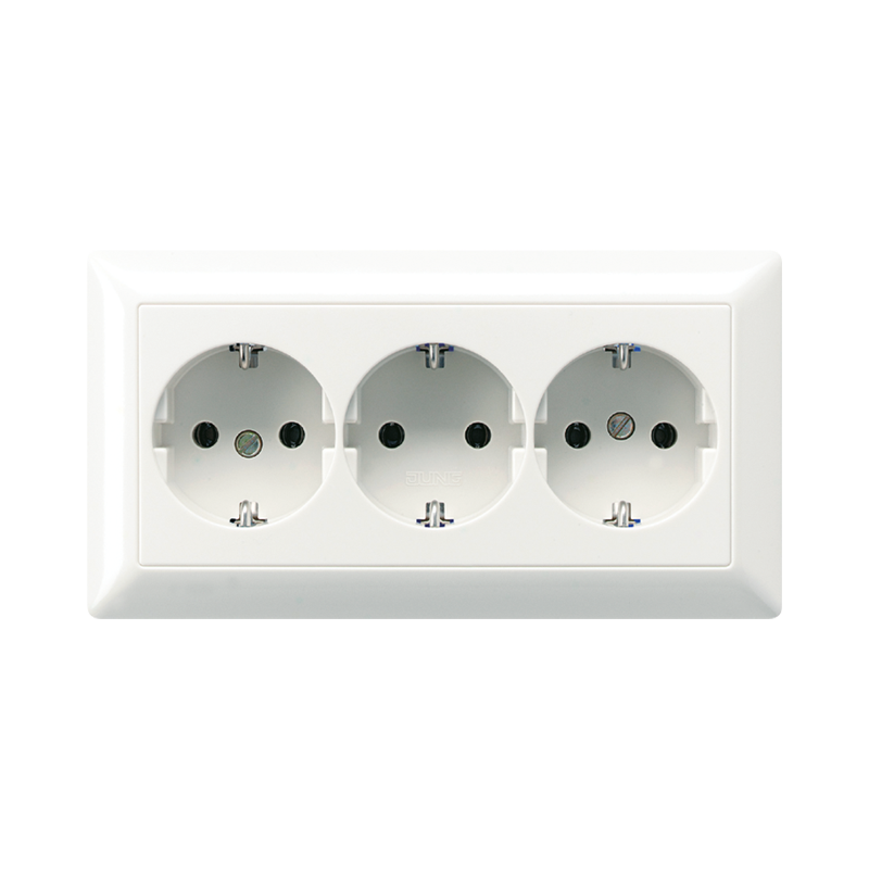 Изображение AS523WW  SCHUKO®-розетка для кабельных каналов 16 A / 250 B ~ - завод JUNG