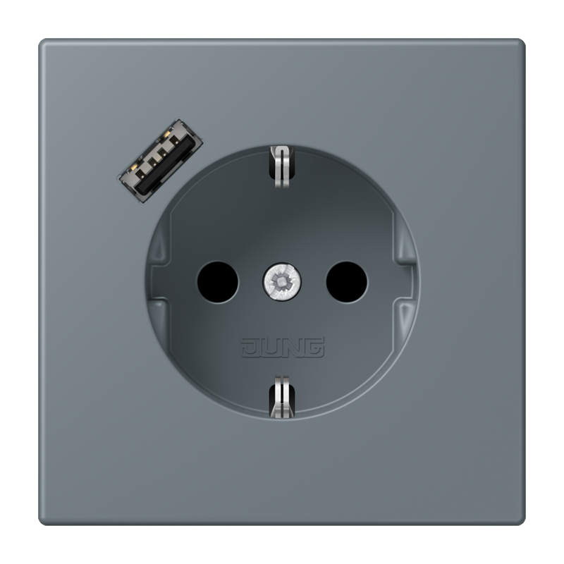 Изображение LC1520-18A251  SCHUKO® socket with USB charger - завод JUNG