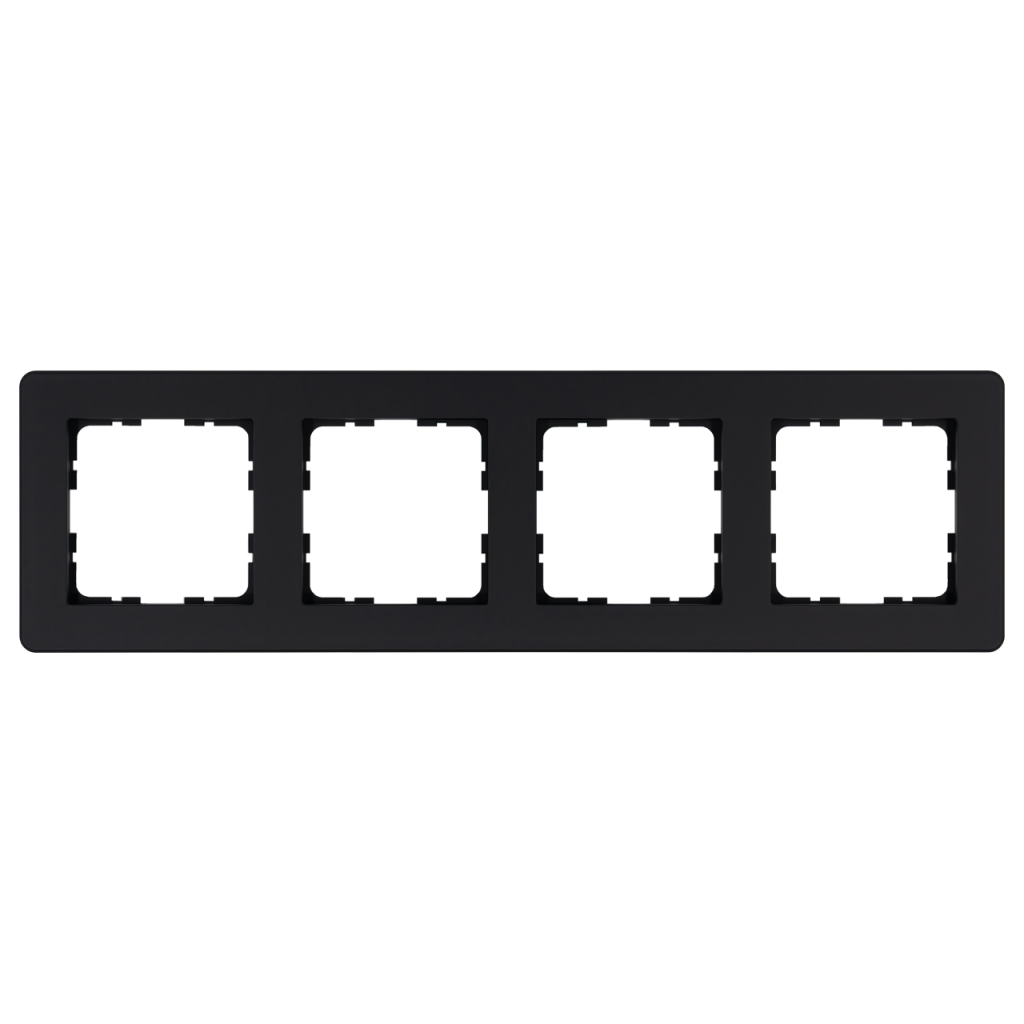 Изображение G1104PB Рамка 4-кратная - G-Flex (черный матовый - soft touch) - завод JASMART