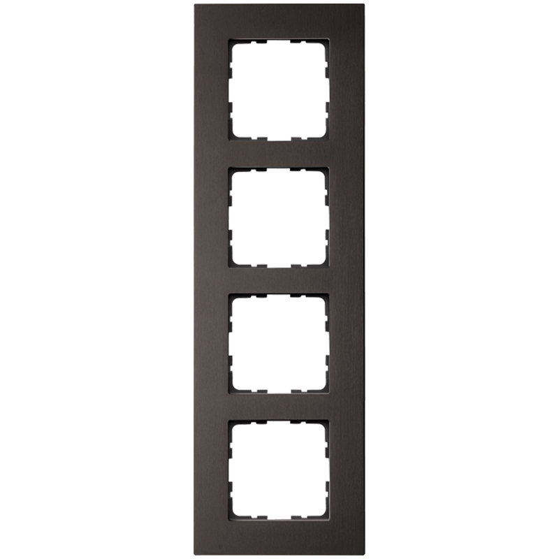 Изображение G1004AZ Рамка 4-кратная из алюминия - G-Metal (коричневый) - завод JASMART