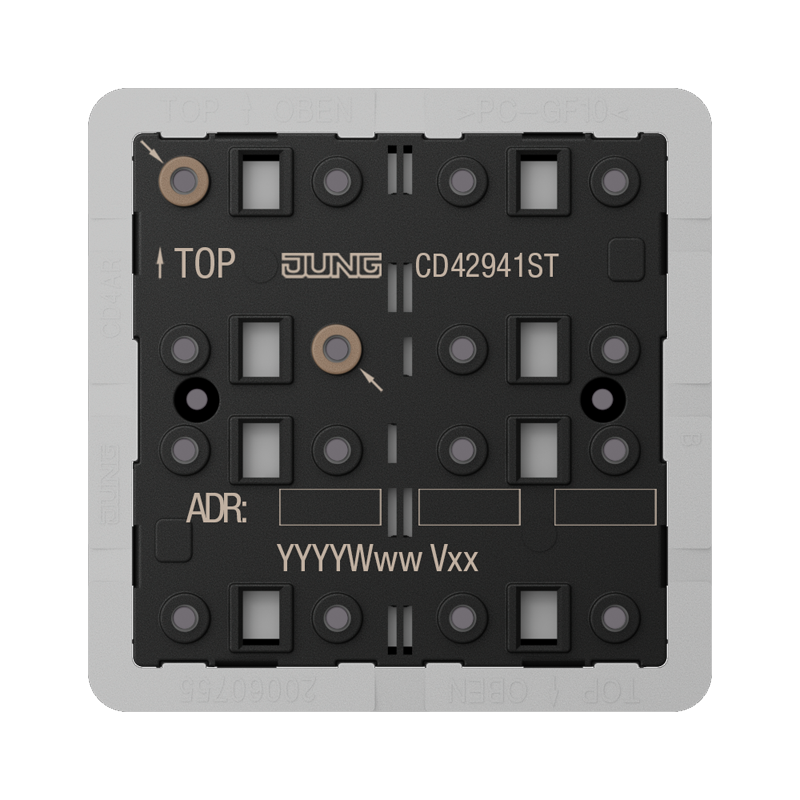 Изображение CD42941ST  KNX кнопочный модуль универсальный, 4 группы - завод JUNG