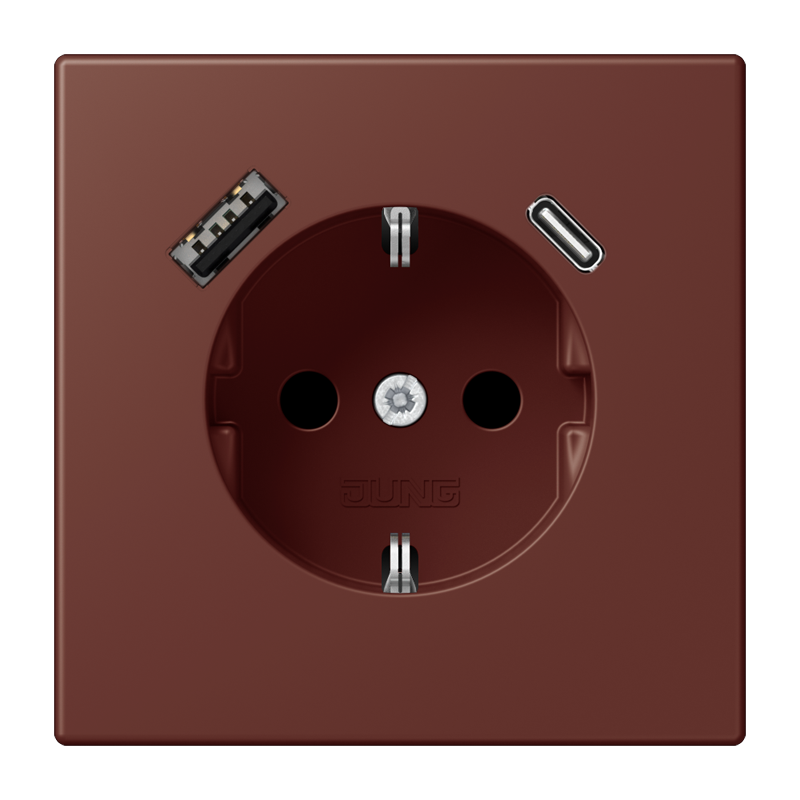 Изображение LC1520-15CA235  SCHUKO® socket with USB charger - завод JUNG