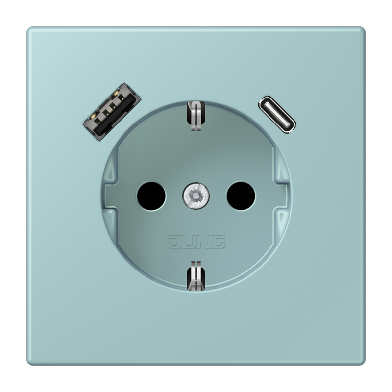 Изображение LC1520-15CA214  SCHUKO® socket with USB charger - завод JUNG