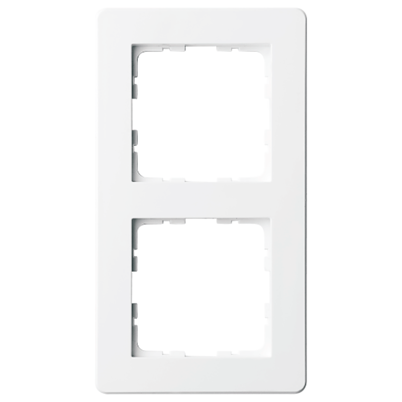 Изображение G1102W Рамка 2-кратная - G-Flex (белый глянцевый) - завод JASMART