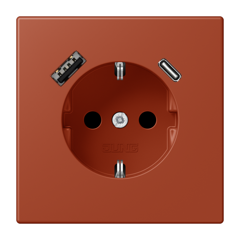Изображение LC1520-15CA232  SCHUKO® socket with USB charger - завод JUNG