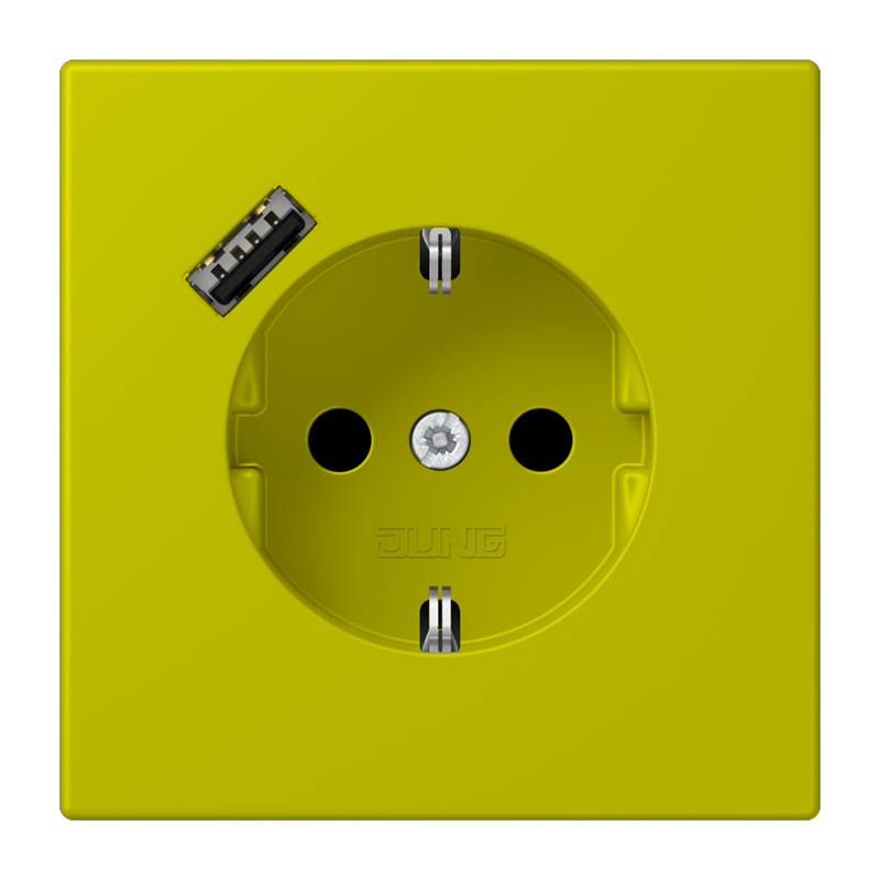 Изображение LC1520-18A249  SCHUKO® socket with USB charger - завод JUNG