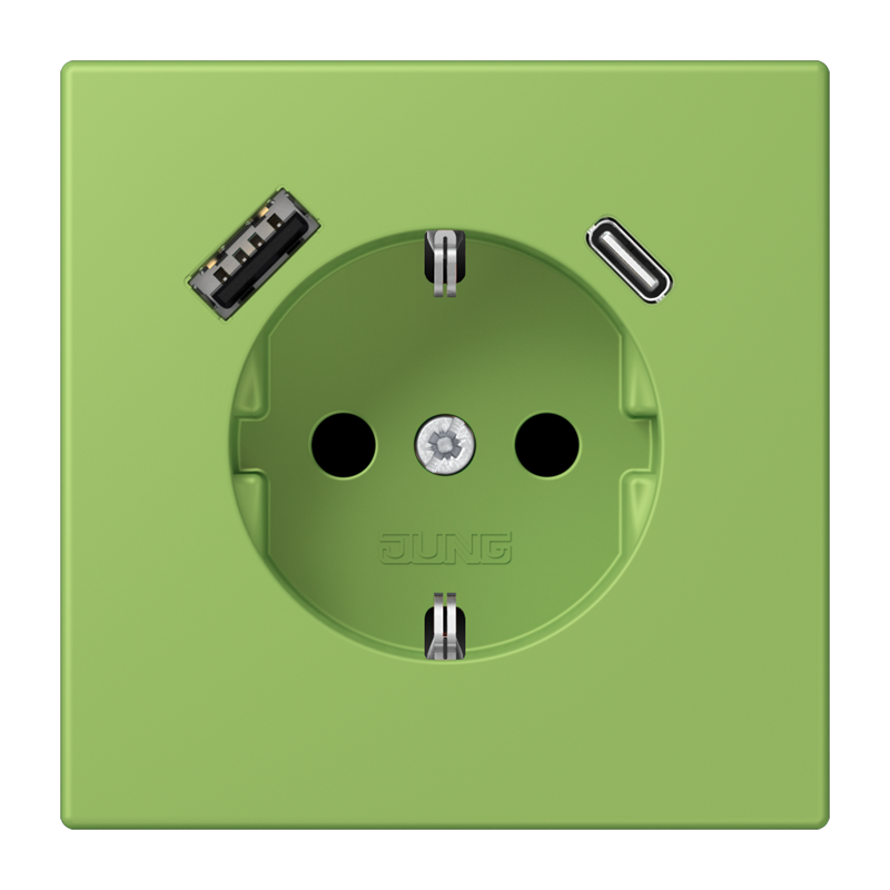 Изображение LC1520-15CA220  SCHUKO® socket with USB charger - завод JUNG